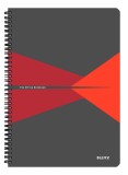 Caiet de birou Leitz Office A4 coperta carton cu spira 90 file matematica rosu
