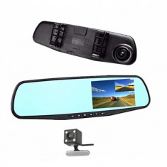 Oglinda retrovizoare cu camera foto/video HD, ecran LCD si camera de mers inapoi foto