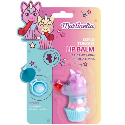 Balsam de buze cu aroma de capsuni Unicorn Tongue, pentru copii, Martinelia, 79001BLA foto