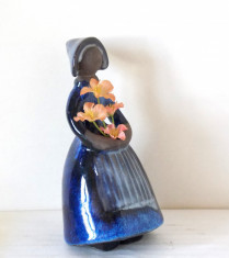 Statueta (vaza) ceramica emailata - Florareasa 12 - design Elsi Bourelius Suedia foto