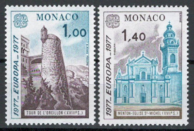 Monaco 1977 Mi 1273/74 MNH - Europa: Peisaje foto