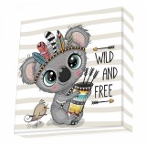 Set creativ tablou Wild and Free, pictura cu diamante, Diamond Dotz