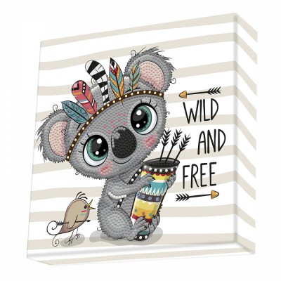Set creativ tablou Wild and Free, pictura cu diamante foto