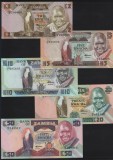 Set Bancnote Zambia: 2, 5, 10, 20, 50 Kwacha UNC - Colectie Bancnote Zambia