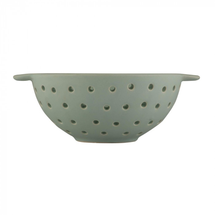 Strecuratoare cu manere J-Line, 17x8 cm (Dxh), ceramica, rotunda, Verde menta