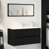 VidaXL Cabinet de chiuvetă Stejar negru 90x38,5x45 cm Lemn prelucrat