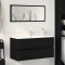 vidaXL Dulap cu Chiuvetă Stejar Negru 90 x 38.5 x 45 cm Lemn compozit 862544