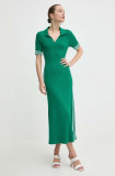 Miss Sixty rochie RJ5120 KNIT DRESS culoarea verde, maxi, mulata, 6L1RJ5120000