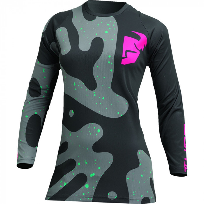 Tricou dame cross/enduro/atv Thor Sector Disguise, gri/roz, marime XS