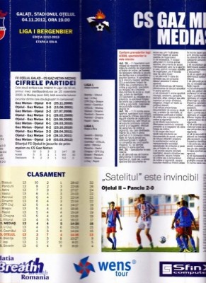 Program fotbal Otelul Galati - Gaz Metan Medias 4 noiembrie 2012 foto