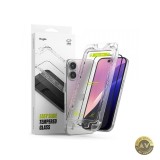 Folie de protectie Ecran Ringke Easy Slide pentru Apple iPhone 16 / 15 Sticla Securizata Full Glue Set 2 bucati Neagra