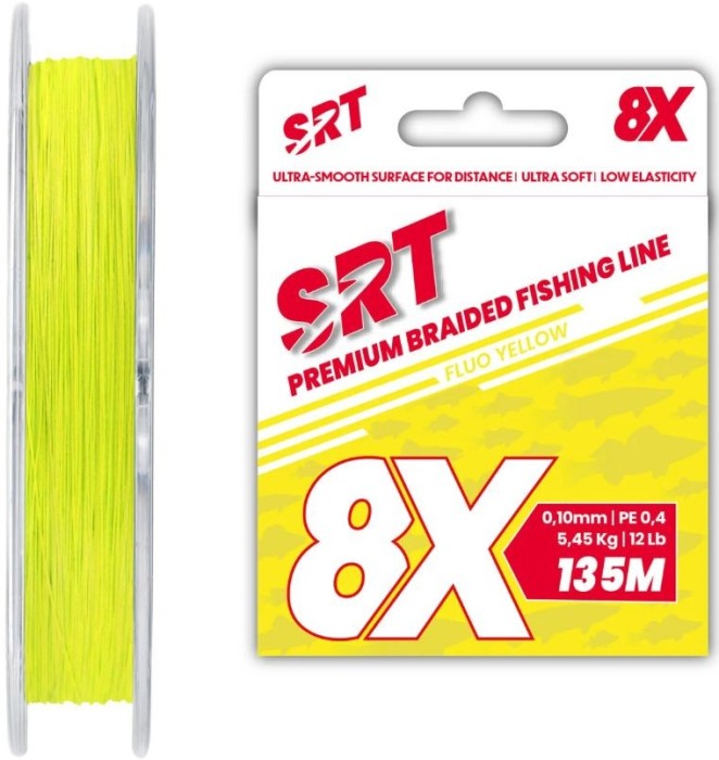 Fir Textil Sert Srt 8X, Fluo Yellow, 9.09kg, 0.16mm, 135m