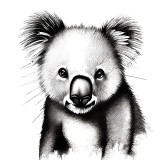 Cumpara ieftin Sticker decorativ, Koala, Negru, 66 cm, 8394ST, Oem