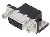 Conector D-Sub 9-Pin Mamă PCB 90&deg;