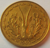 Moneda exotica 10 FRANCI - AFRICA de VEST, anul 1969 *cod 1220