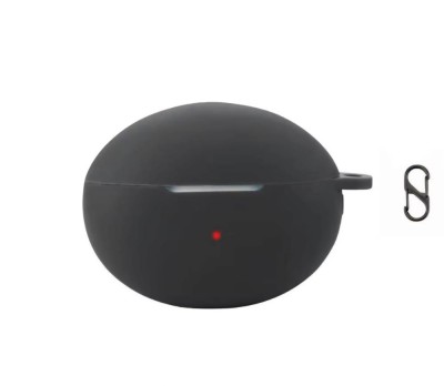 Husa pentru protectia castilor stereo wireless Huawei FreeBuds 6i, culoarea neagra cu carlig prindere foto