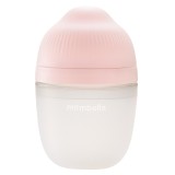 Biberon anticolici cu tetina M 100% silicon Breast-Like Old Roze, 210ml, Mombella