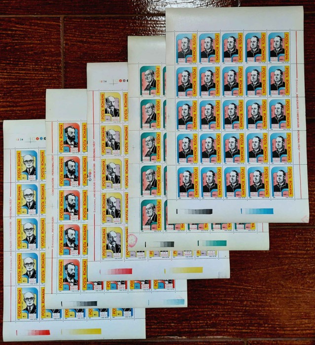 ✅ RO 1995 LP 1382 &quot;Aniversari - Comemorari - Pers.&quot; , serie in coli de 25 ,MNH