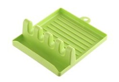 Spumieră pentru ustensile de bucătărie, silicon, verde, 14.3x12.7x5 cm