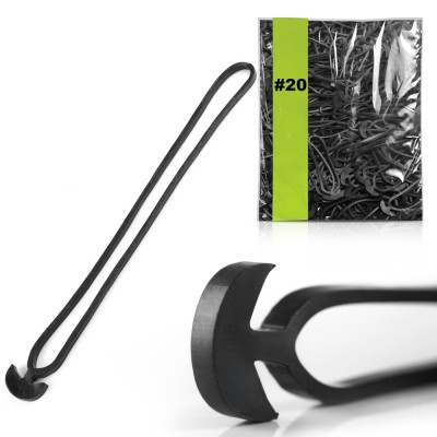 Banda de legat elastica tip ancora, 20 cm, cauciuc natural, rezistenta UV, 1 kg (cca. 105 buc) foto