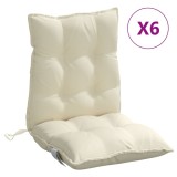 Cumpara ieftin Perne scaun cu spatar mic, 6 buc., crem, textil oxford