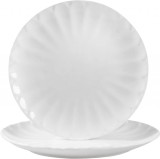 Set de 2 farfurii UIBFCWN, portelan, alb, 21,8/19,8 cm