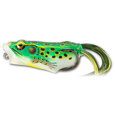 Broasca Live Target Hollow Body Frog Popper, Green / Yellow, 5.5cm, 11g foto