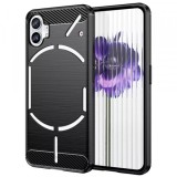 Husa Techsuit Carbon Neagra pentru Nothing Phone (1) - Protectie Premium, Design Slim