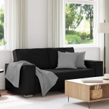 Canapea Loveseat vidaXL Neagră 140 cm din Piele Sintetică