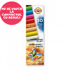 Plastilina scolara 10 culori pentru modelaj artistic foto