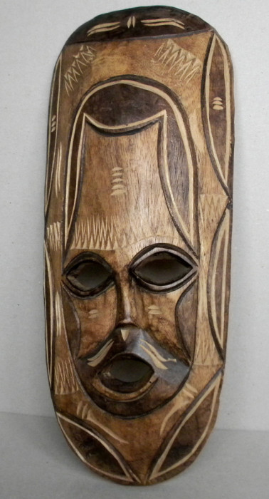 Masca africana ceremoniala 51cm, arta tribala Botswana, sculptura in lemn
