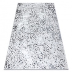 Covor MEFE modern 8724 Ornament vintage - structural două niveluri de l&acirc;nă gri , 80x150 cm