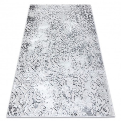 Covor MEFE modern 8724 Ornament vintage - structural două niveluri de l&amp;acirc;nă gri , 80x150 cm foto