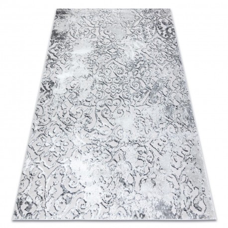 Covor MEFE modern 8724 Ornament vintage - structural două niveluri de l&acirc;nă gri , 80x150 cm