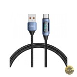 Cablu Date si Incarcare USB-A - USB-C Tech-Protect Ultraboost LED 66W 1m Albastru