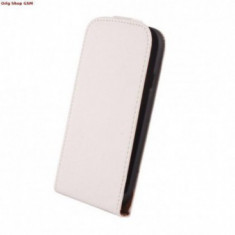 HUSA PIELE NOKIA LUMIA 720 SLIM FLIP ALB ELEGANCE