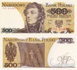 Bancnota Polonia 500 Zloti 1982 UNC Necirculata