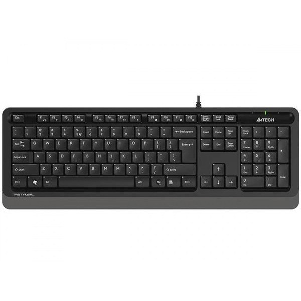 TASTATURA A4TECH, &quot;Fstyler USB&quot;, cu fir, 104 taste format standard, USB, negru &amp;amp; gri, &quot;FK10 Grey&quot; (timbru verde 0.8 lei)
