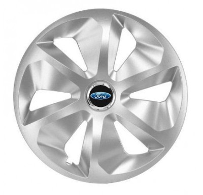 Set 4 Capace Roti Roco Gri R15, pentru Ford foto