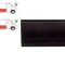 Panou reparatie usa VW TRANSPORTER (T4)/CARAVELLE/MULTIVAN, 07.1990-.2003, partea dreapta, lungime 1233 mm; usa culisanta, cu 3 nervuri,