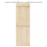 VidaXL Set piese pentru ușă glisantă, argintiu, 183 cm oțel inoxidabil