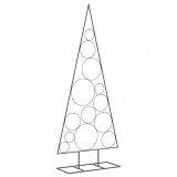 Cumpara ieftin Brad de Craciun din metal pentru decor, negru, 150 cm