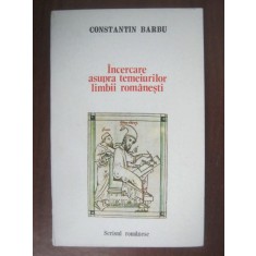 Constantin Barbu - Incercare asupra temeiurilor limbii romanesti