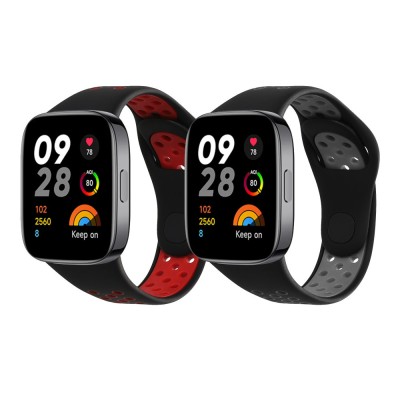 Set 2 Curele Kwmobile pentru Xiaomi Redmi Watch 3 Active, Multicolor, Silicon, KWM000024YV001C foto