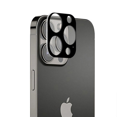 Folie Camera pentru iPhone 13 Pro / 13 Pro Max - Techsuit Full Camera Glass - Black foto