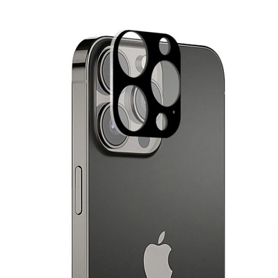 Folie Camera telefon iPhone 15 Pro Max - Techsuit Full Camera Glass - Black foto