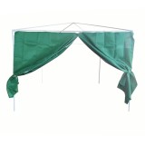 Perete lateral pentru pavilion, usa cu fermoar, WR-SW006, poliester, verde, 295 x 195 cm