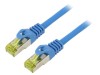 Cablu Patch S/FTP 6a Litat Cu LSZH Albastru 1m 27AWG, Lanberg