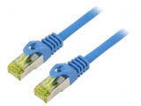 Cablu Patch S/FTP 6a Litat Cu LSZH Albastru 1m 27AWG, Lanberg
