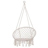 Hamac brazilian, tip scaun, Springos, crem, max 150kg, 79x80x120 cm GartenVIP DiyLine